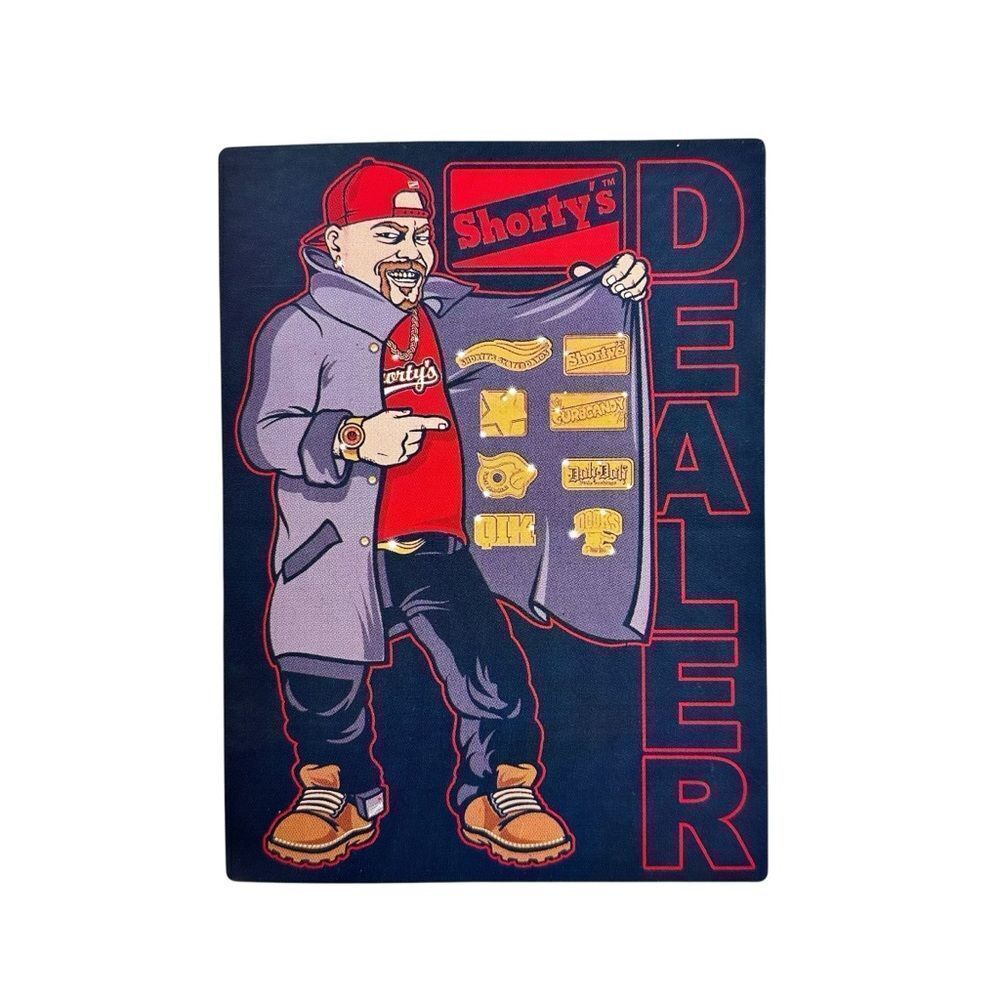 SHORTY'S Dealer Cartoon Skateboarding STICKER Chad Muska - Picture 1 of 4